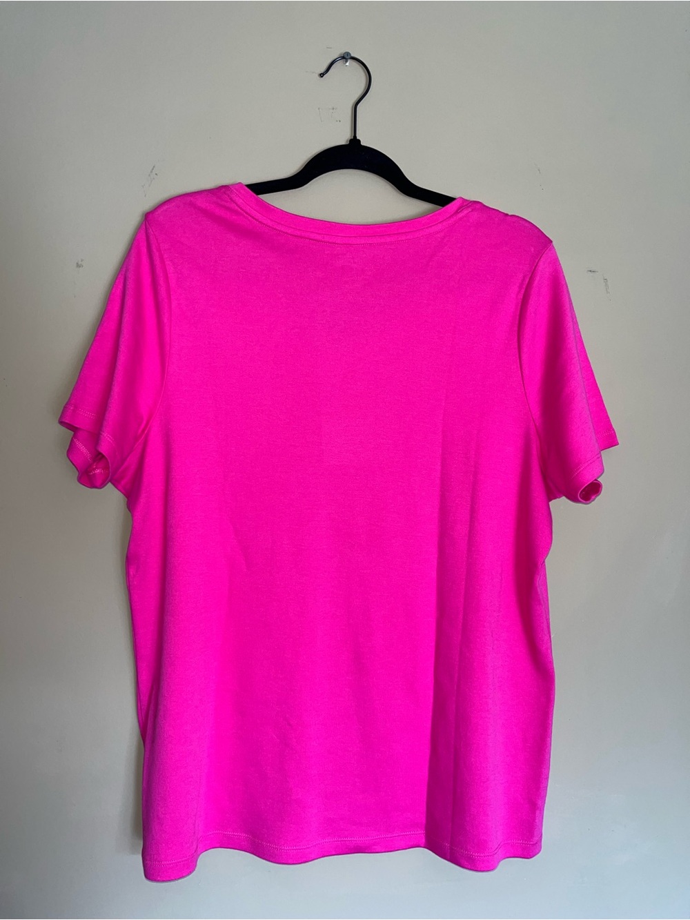 Studio Works V-Neck Short Sleeve Tee - Bright Pink - Picture 3 of 3
